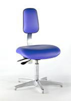 Chair, Ergonomic Chrome-plated Series, with Casters, Star BaseBiofit Engineered Products